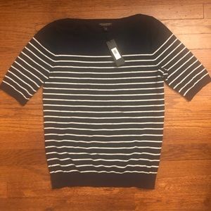 Banana Republic Black Striped Top